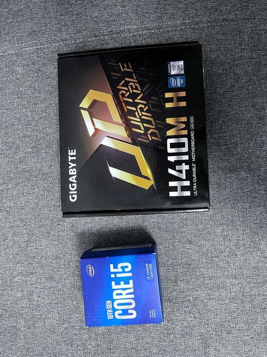 Kit procesor i5 10400F + placa de baza Gigabyte H410M-H