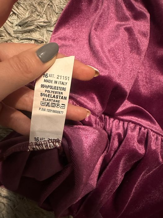 Rochie catifea mov – ca nouă, mărime S–M