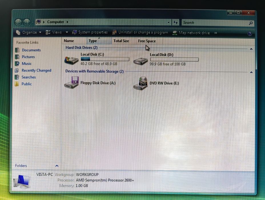 PC Retro Complet (ASRock K8NF6G-VSTA, Sempron 2600+, 1GB DDR1) HDD 160
