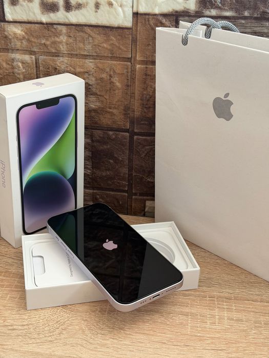 Iphone 14, Purple, 128GB, Smartphone, Apple, Телефон - 85% Battery Health + оригинална кутия и аксесоари