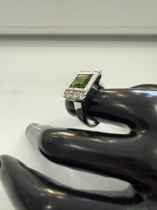 Inel aur 14k cu diamante naturale