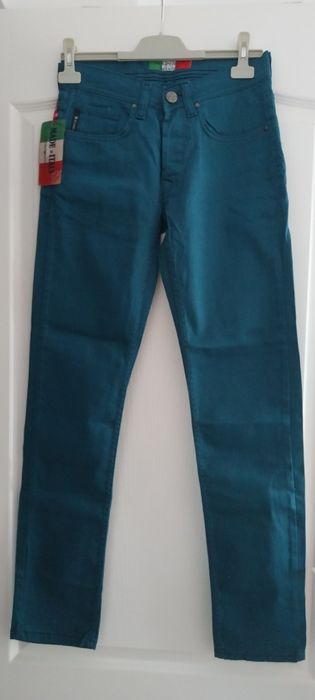 Jeans drepți Emporio Armani turcoaz W29 L34 NOI