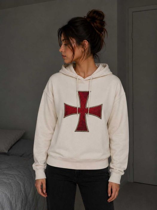 Hanorac Stanley/Stella Deus Vult, mărime L, crem, nepurtat, nou