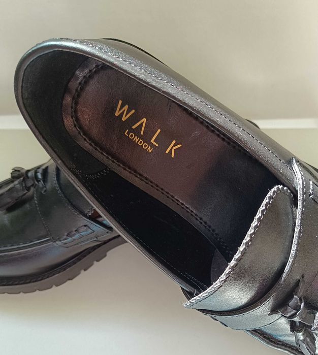 Pantofi loafer 42 42.5 premium tassel Walk London NOI piele natuala