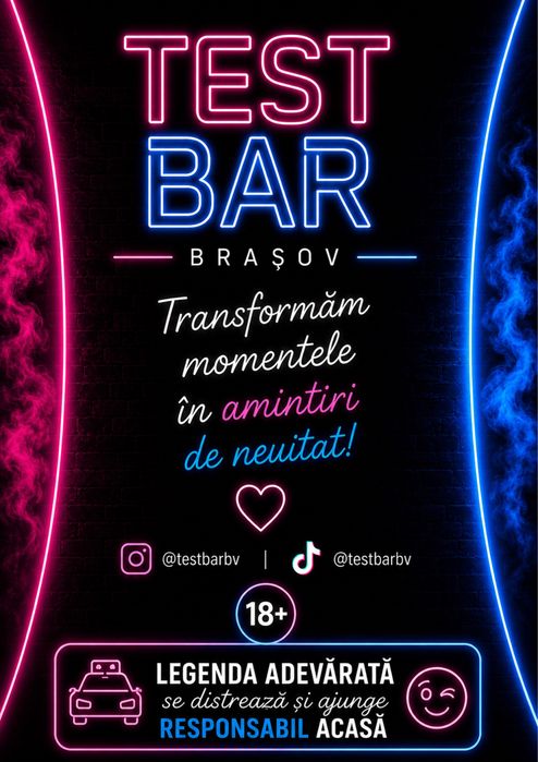 TESTBAR Brașov - Stand Interactiv Evenimente, Majorate, Nunți, Petreceri Private