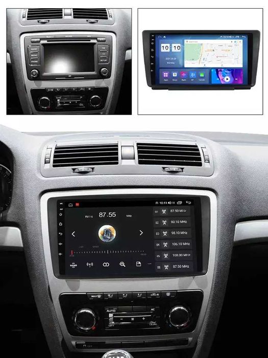 NAVIGATIE Android 14 Skoda Octavia 2  1/8 Gb Waze CarPlay + CAMERA