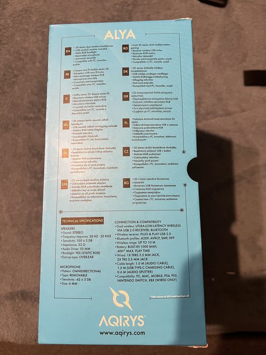 Casti audio AQIRYS ALYA Wireless si bluetooth