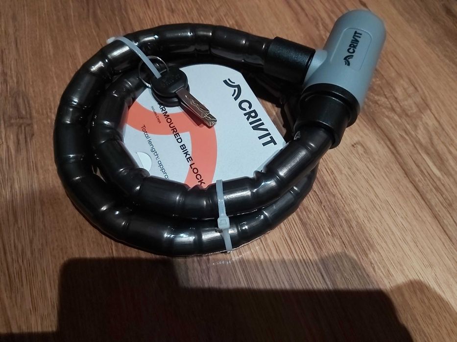 Antifurt securitate cu blindaj pe cablu pt bicicleta insotit de 2 chei