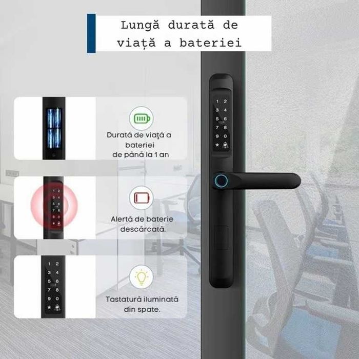 Yala inteligentă cu amprentă | Smart Lock Eclipse Tuya/TTLock
