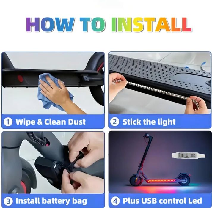 лед светлини за тротинетка