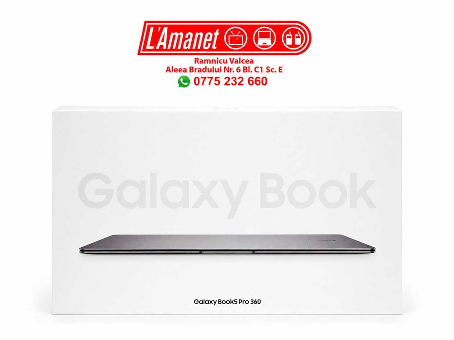 Laptop 16" Amoled Samsung Galaxy Book5 Pro 360 960QHA-KG2 Gray Intel Core Ultra 7 16GB Ram 512GB NOU Sigilat FullBox