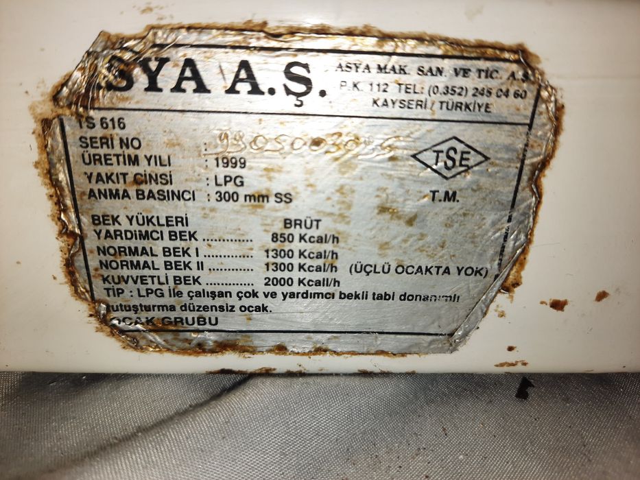Газов котлон ASYA A.S.TS 616 с 3 гнезда