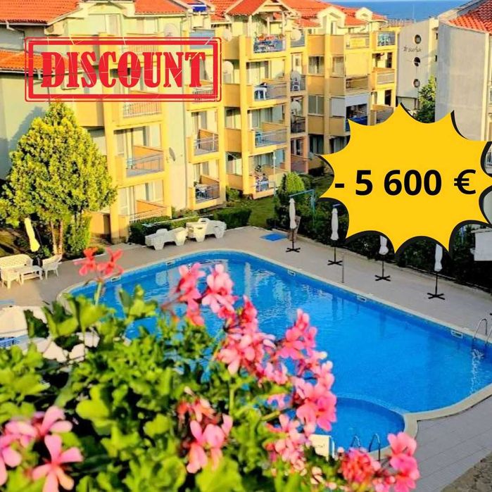 АКЦИЯ ! Тристаен апартамен на 5 минути от плажа в Свети Влас.