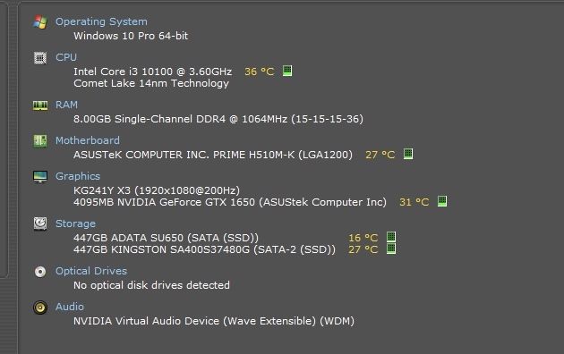 PC Gaming GTX1650 I3-11th
