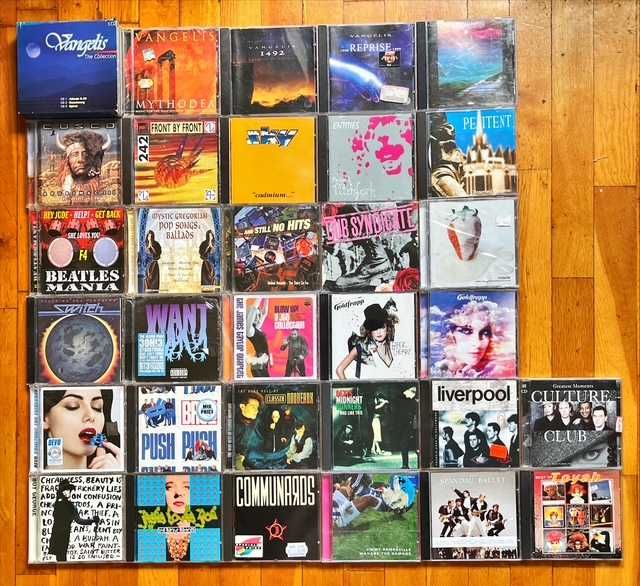 Lot CD orig pop&electro: Milli Vanilli, D'Agostino, Tomita, Vangelis, Kelly Family