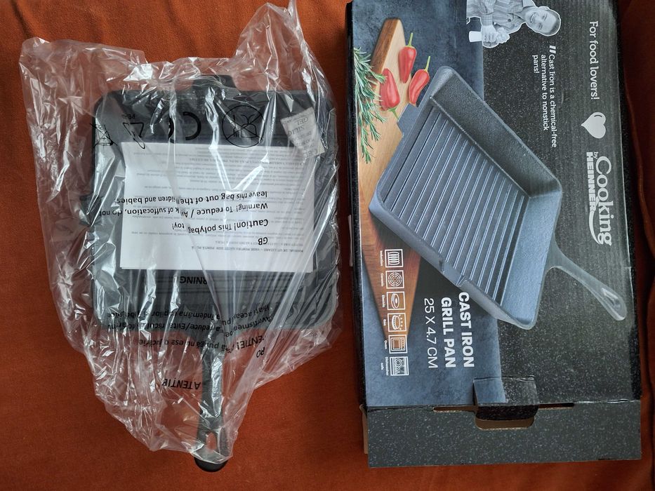 Tigaie grill gratar Cooking by Heinner, fonta pura, 25 x 4.7 cm