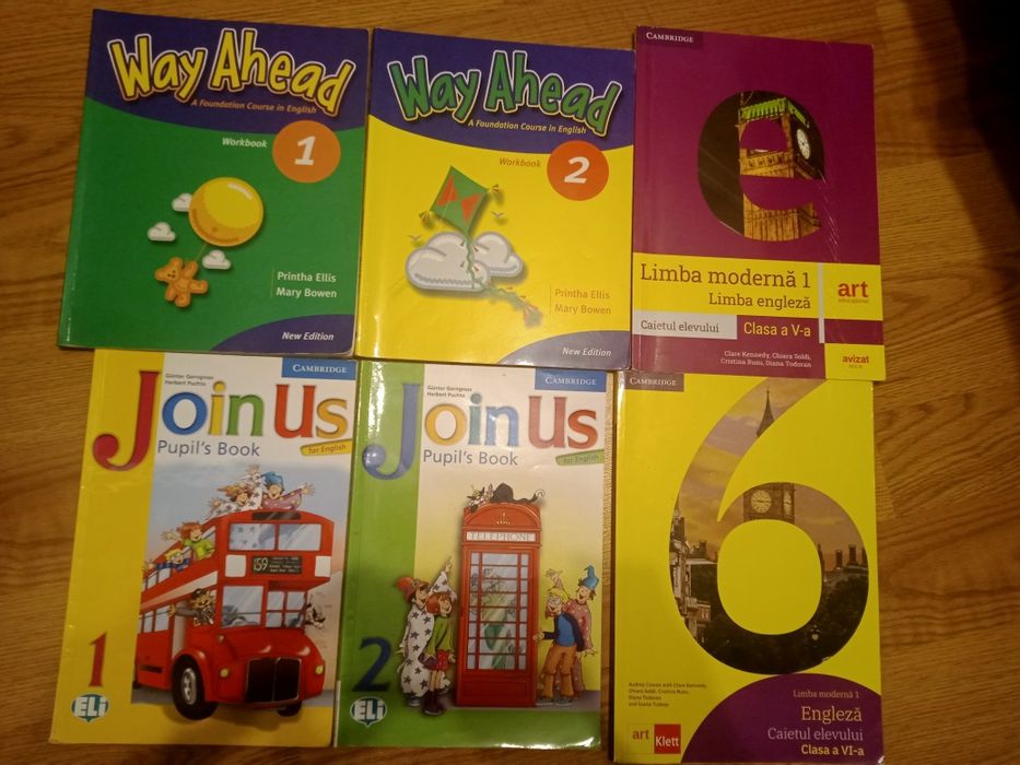 Vând workbook clasele a III a - a VI a, utilizate