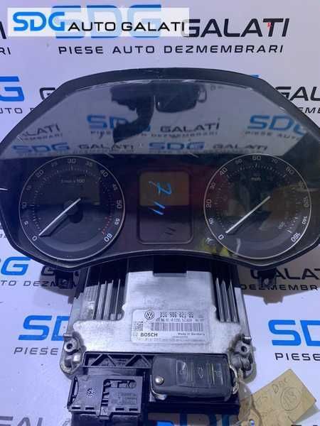 Kit Pornire Complet ECU Calculator Motor Cip Cheie si Imobilizator Skoda Octavia 2 2.0 TDI BMM 2004 - 2013 Cod 03G906021SS 0281014587 [L4411]