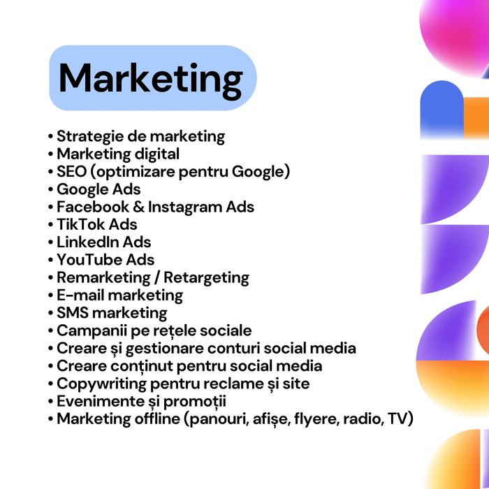 Servicii Marketing Online, Website, Design Grafic și Email Marketing