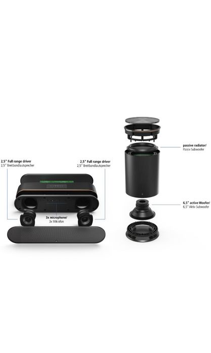 Soundbar Hama 2.1 SIRIUM3800ABT Smart Slim, wireless subwoofer, negr