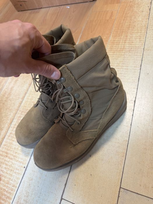 Bocanci militari de vara/ desert/ piele intoarsa