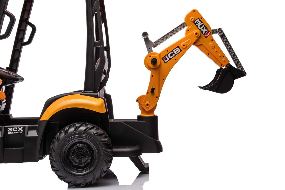 Tractoras electric pt. copii JCB 70W 12V, incarcator si cupa manuala