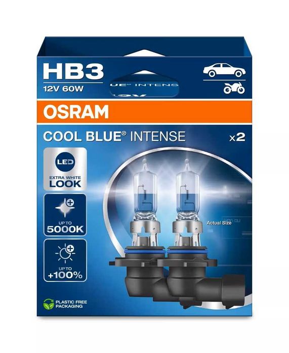 Автомобилни крушки Osram COOL BLUE INTENSE +100% H1/H4/H7/H8/H11/HB3/HB4/HIR2/ксенонови(XENON/HID)