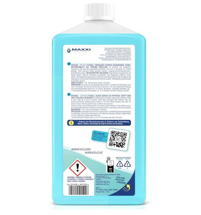 Maxxi Clean препарат концентрат за всяка миеща прахосмукачка робот