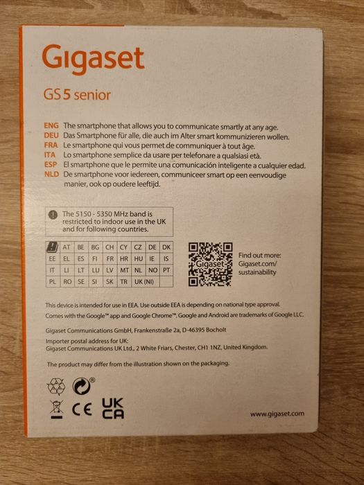 Telefon mobil Gigaset GS5 Senior 64GB 4GB RAM Dual Sim 4G
