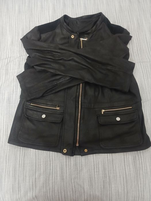 Меко кожено яке с джобове