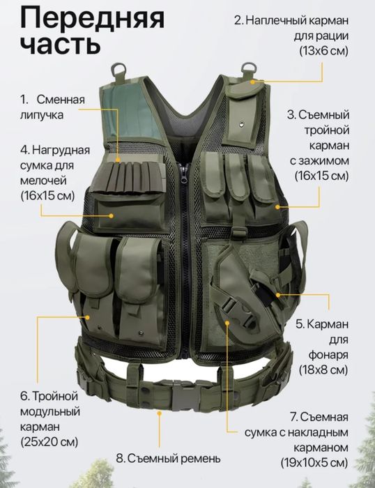 Жилет для работы в охране