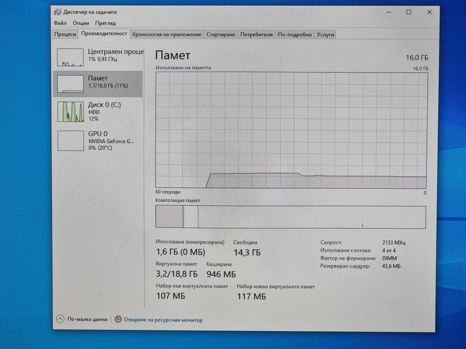 Геймърски Компютър/I7 6700K/16GB RAM/1000GB/GTX 1070 8GB