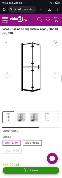 Cabina de dus pliabila 300lei