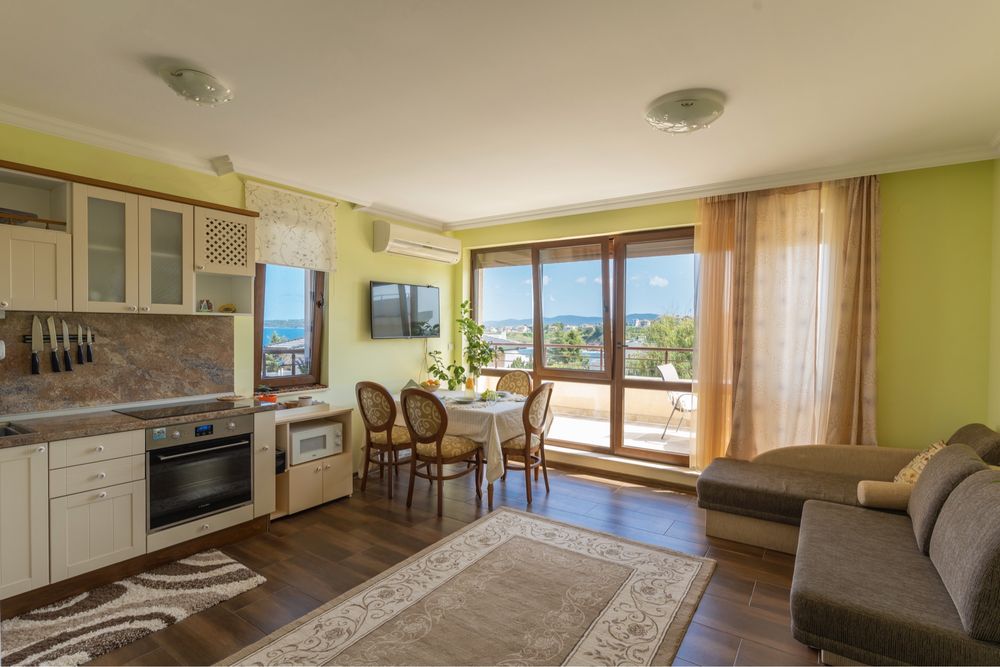 Целогодишен наем 20 мин от Бургас, гледка море с  паркомясто 1100лв