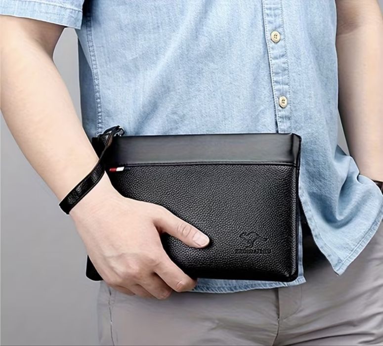 Кожена мъжка чанта/портфейл