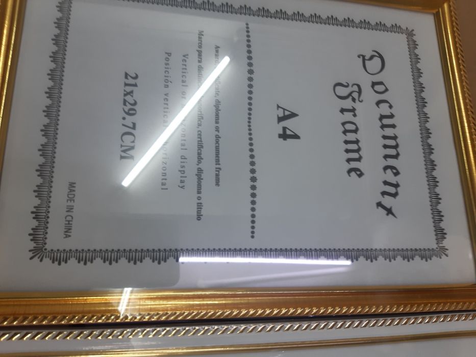 Фото рамка А4 для сертификата