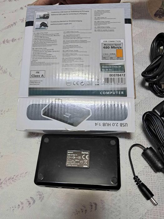 usb 2.0 hub 1;4 marca hama