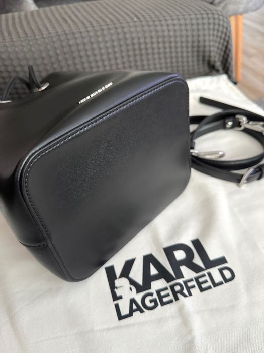 Чанта от естествена кожа Karl Lagerfeld