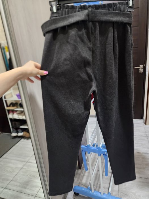 Тёплые плотные штаны с шерстью брюки стрейтч