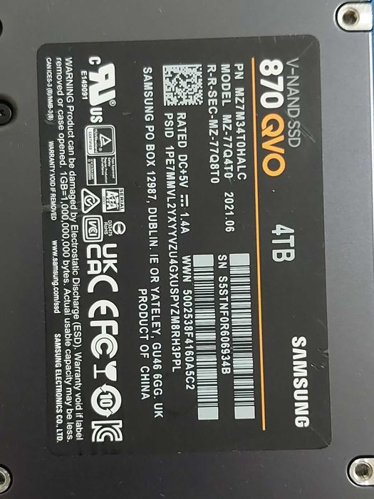 4TB SSD - Samsung QVO