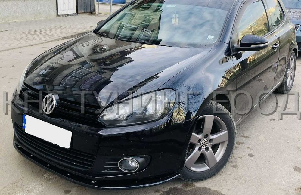 Преден лип спойлер за голф мк6 / vw golf mk6 lip spoiler / добавка за предна броня / нож