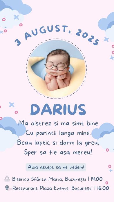 Invitatii digitale / video invitatii / plicuri bani / opis invitati