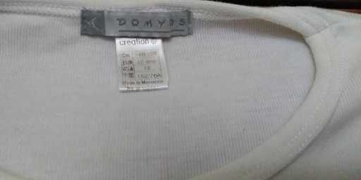 Tricou bumbac alb Domyos ,copii - adulti , mas. XS-S