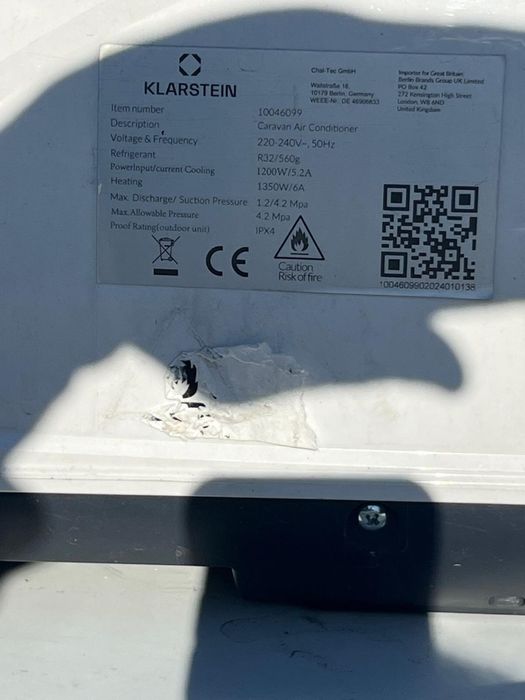 Aer condiționat rulotă camper van climă plafon