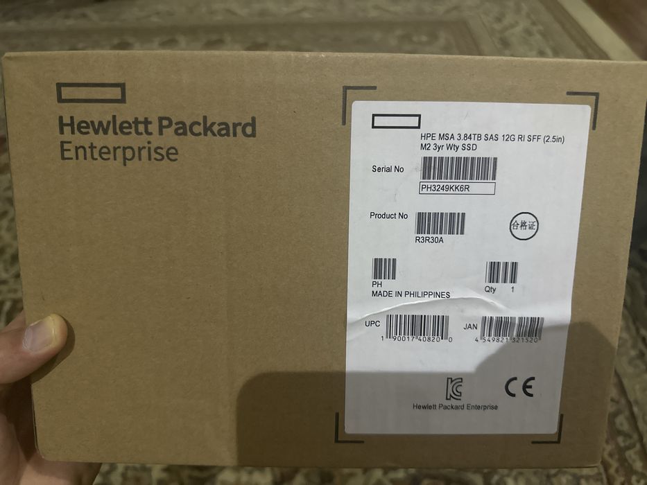 HPE MSA 3.84TB SAS 12G Read Intensive SFF (2.5in) M2 3yr Wty SSD