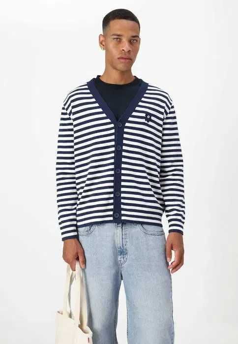 Marimekko, Cardigan din bumbac Adde Patja, Unisex, Bleumarin, L