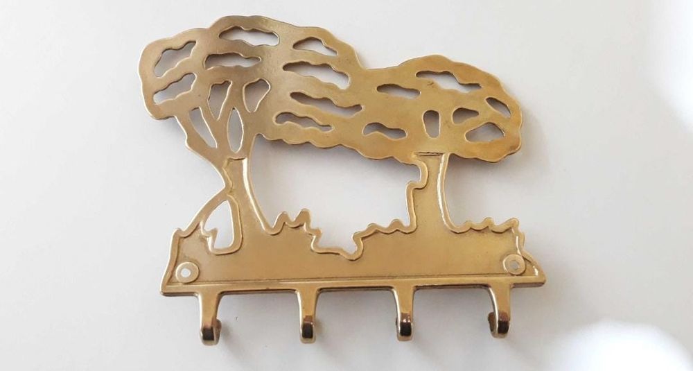 Cuier chei din bronz , model copaci