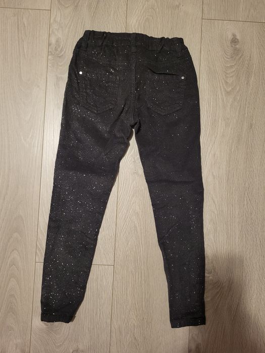 Jeans slim cu sclipici 7-8 ani