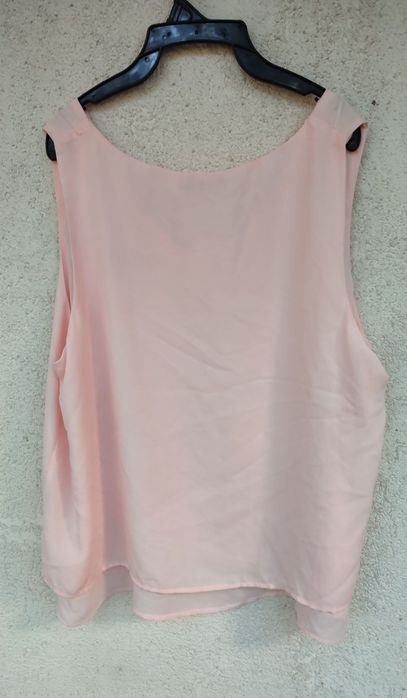 bluza dama top fara maneci vara voal TEX xxl roz