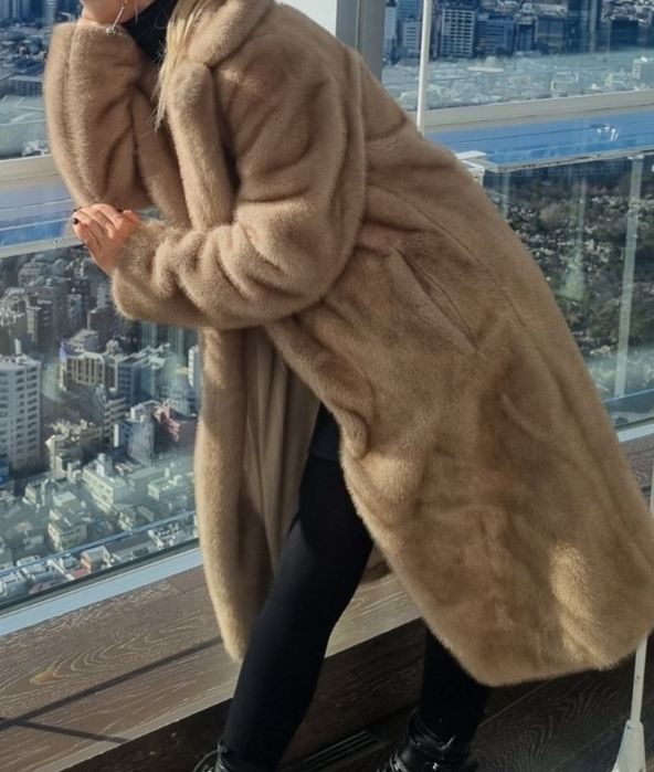 BSB дълго палто изкуствен косъм